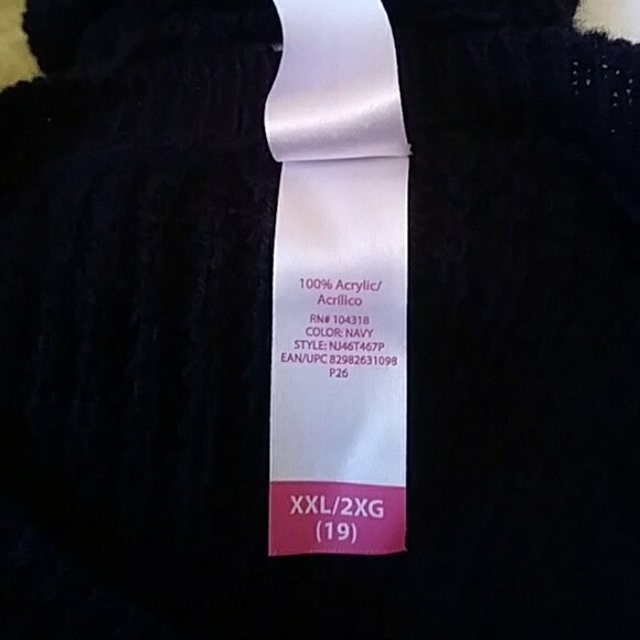 Oversized Tunic Sweater with Scarf Sz XXL  … - Picture 7 of 8
